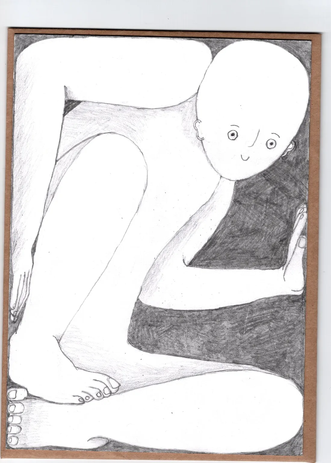 A postcard — someone folded into a 5×7 card